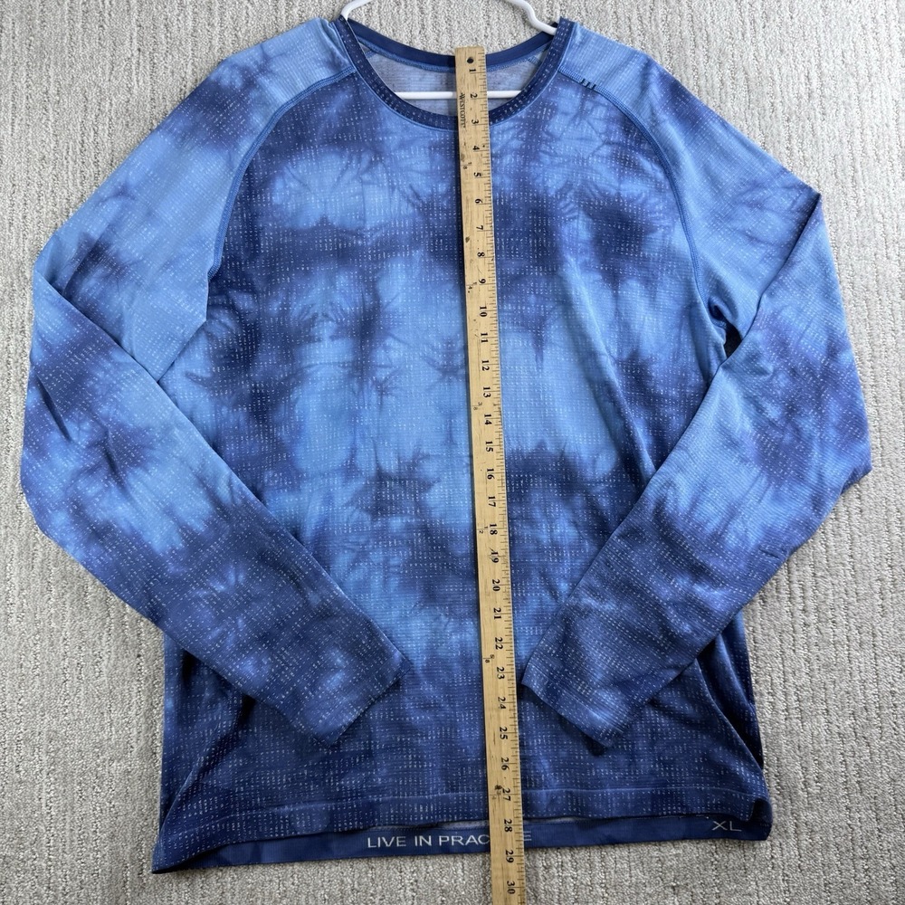 Lululemon Metal Vent Tech Long Sleeve Shirt 2.0 Men's Size XL Blue Marble - Picture 7 of 8